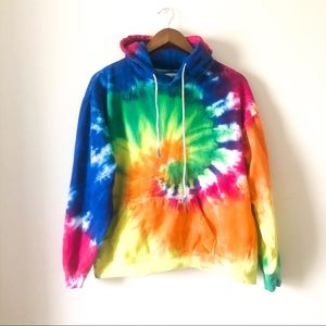 Exist Tie Dye Hoodie Sweatshirt Size Large